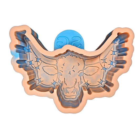 Longhorn with barbwire