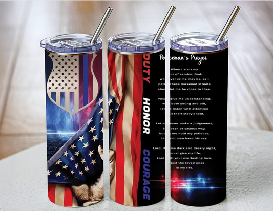 Policeman's Prayer Tumbler